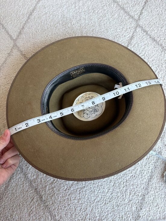Akubra Imperial Quality Pure Fur Felt Outback Hat Tan Brown Size 56 Australia main image 4